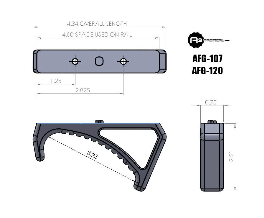 Angled Foregrip - Large W/Integrated Handstop - M-Lok - Image 4