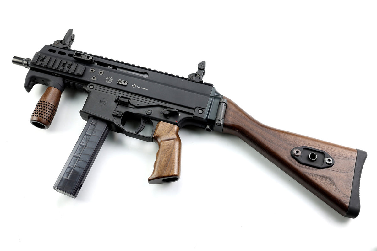 Folding G3 Walnut Stock - B&T APC Pistol Caliber - Image 4