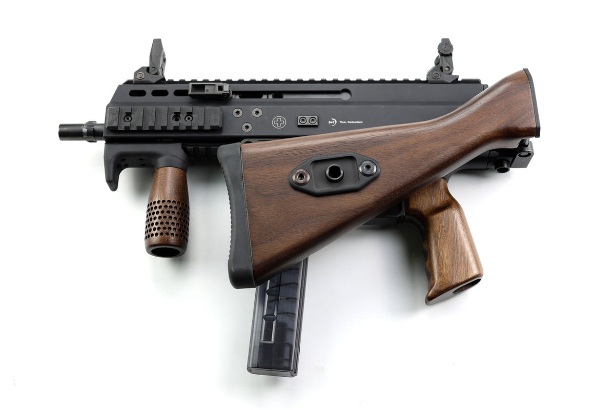 Folding G3 Walnut Stock - B&T APC Pistol Caliber - Image 5